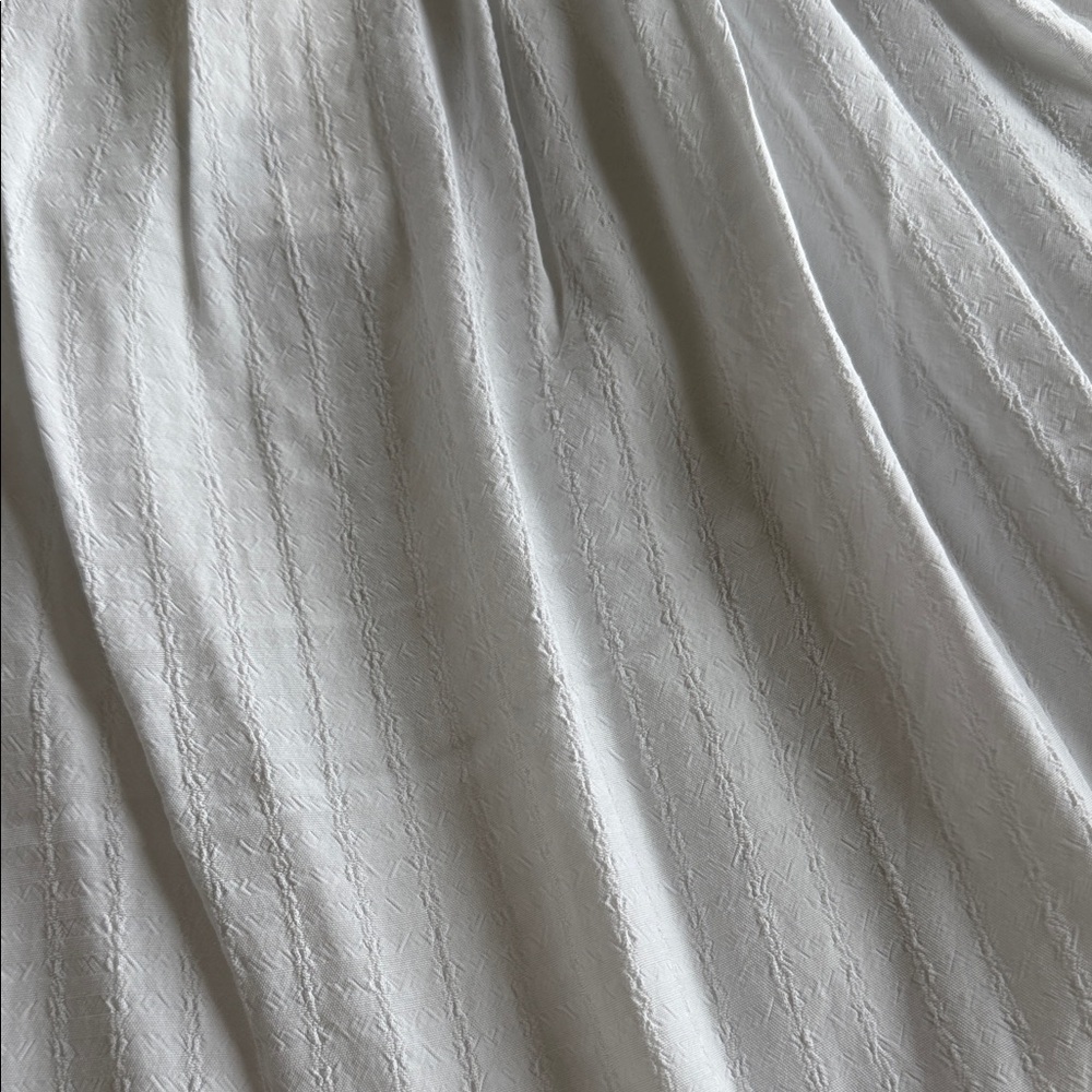 NWT H&M White Tie Shoulder Seersucker Tank - Picture 4 of 5